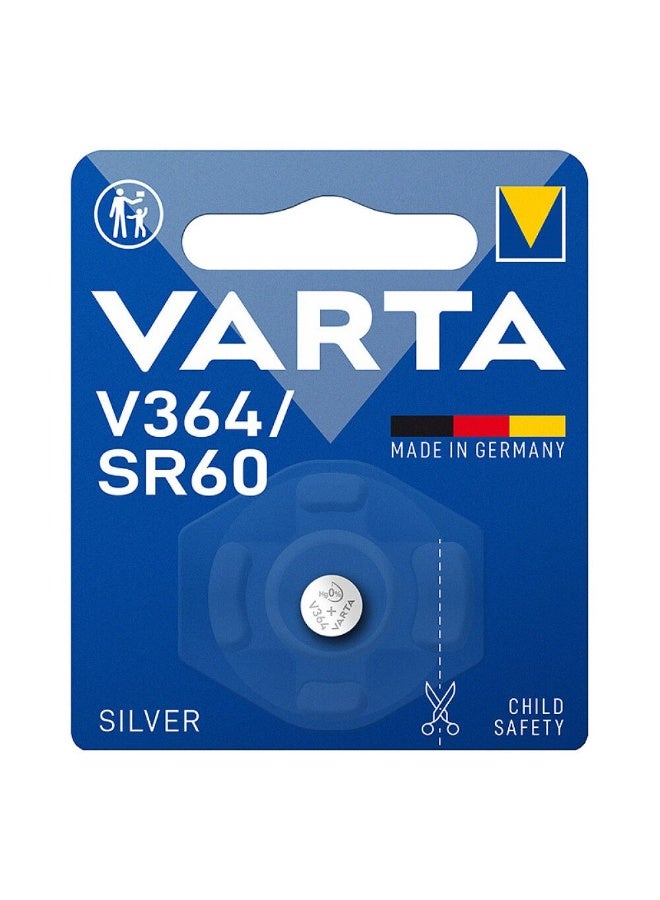 VARTA 5-Pieces Varta V364 / SR60 / SR621 Silver Oxide 1.55V Germany Batteries - Image 1